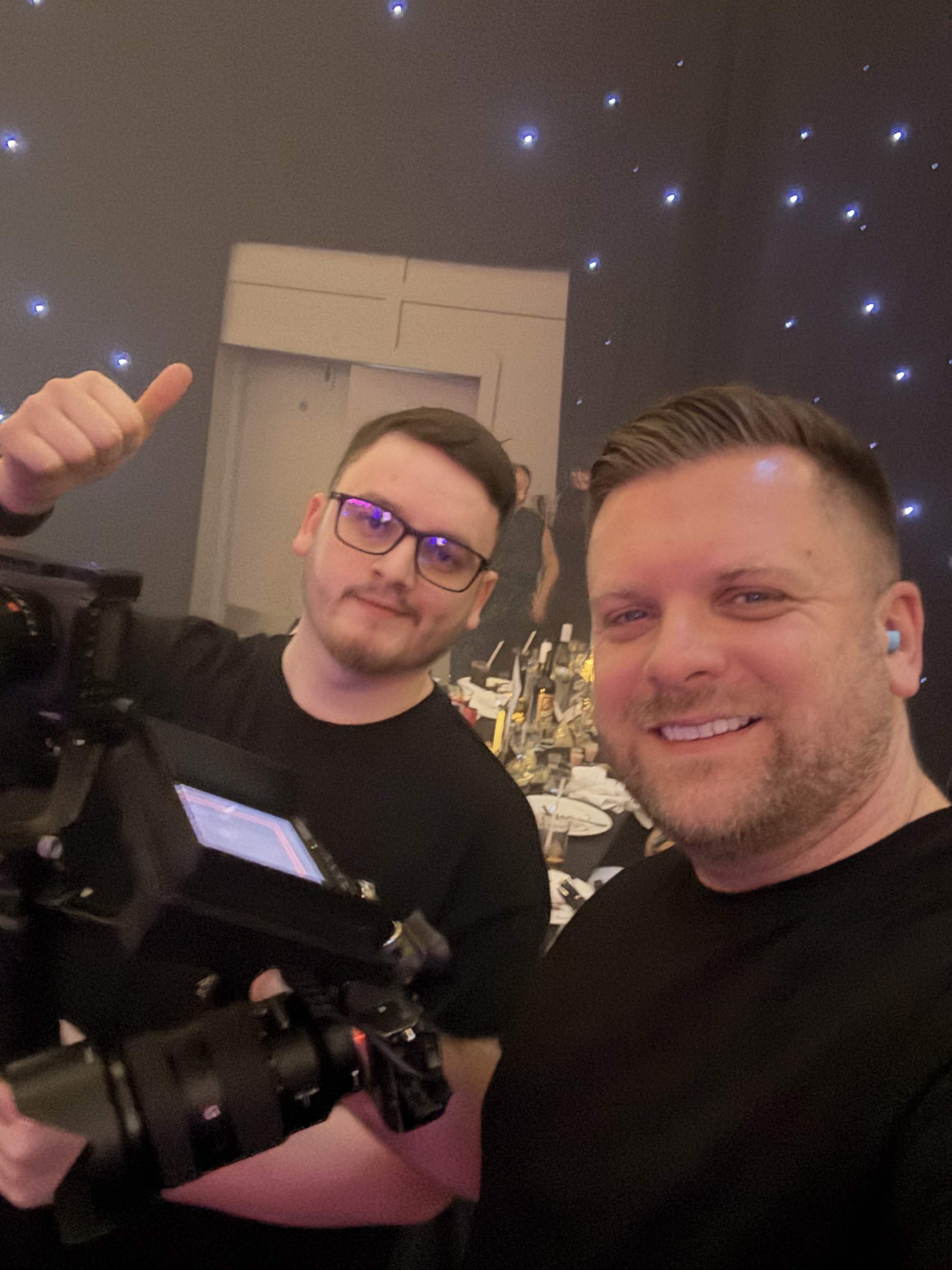 Stuart and Robert on a shoot